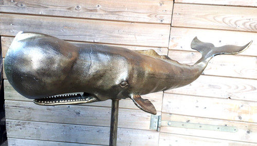 70cm pottwal skulptur metall - pottwal,